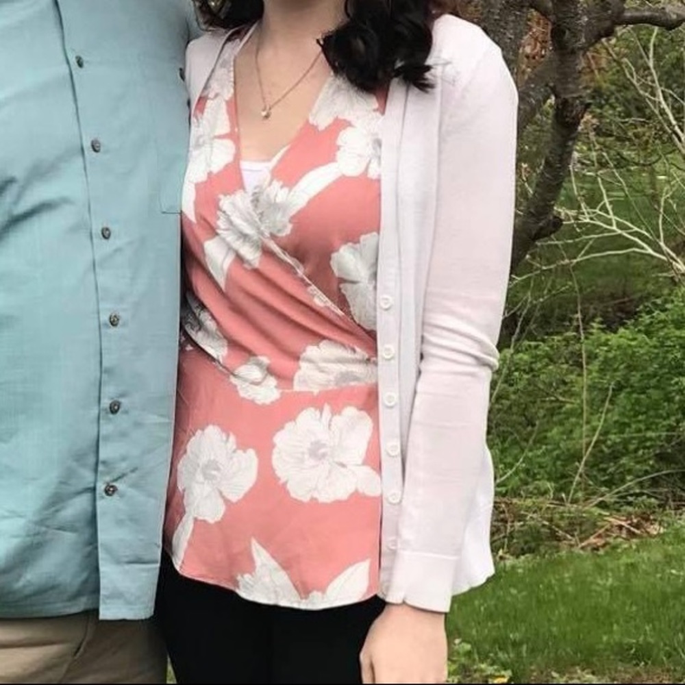 Floral Wrap Blouse